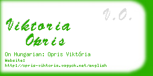 viktoria opris business card